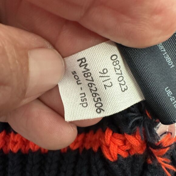 Tommy Hilfiger Womens Nordic Cable Knit Cardigan Size  L/G  Orange/ Navy - Picture 8 of 10